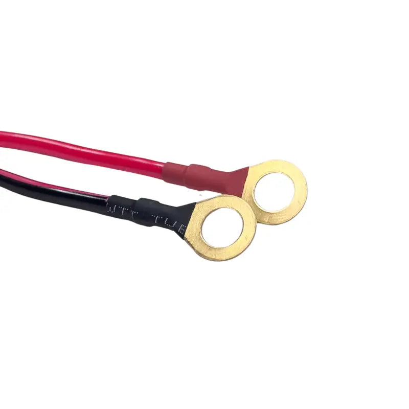 Electrical wires with ring terminals in Power Supply Kit for 5A power supply connection
