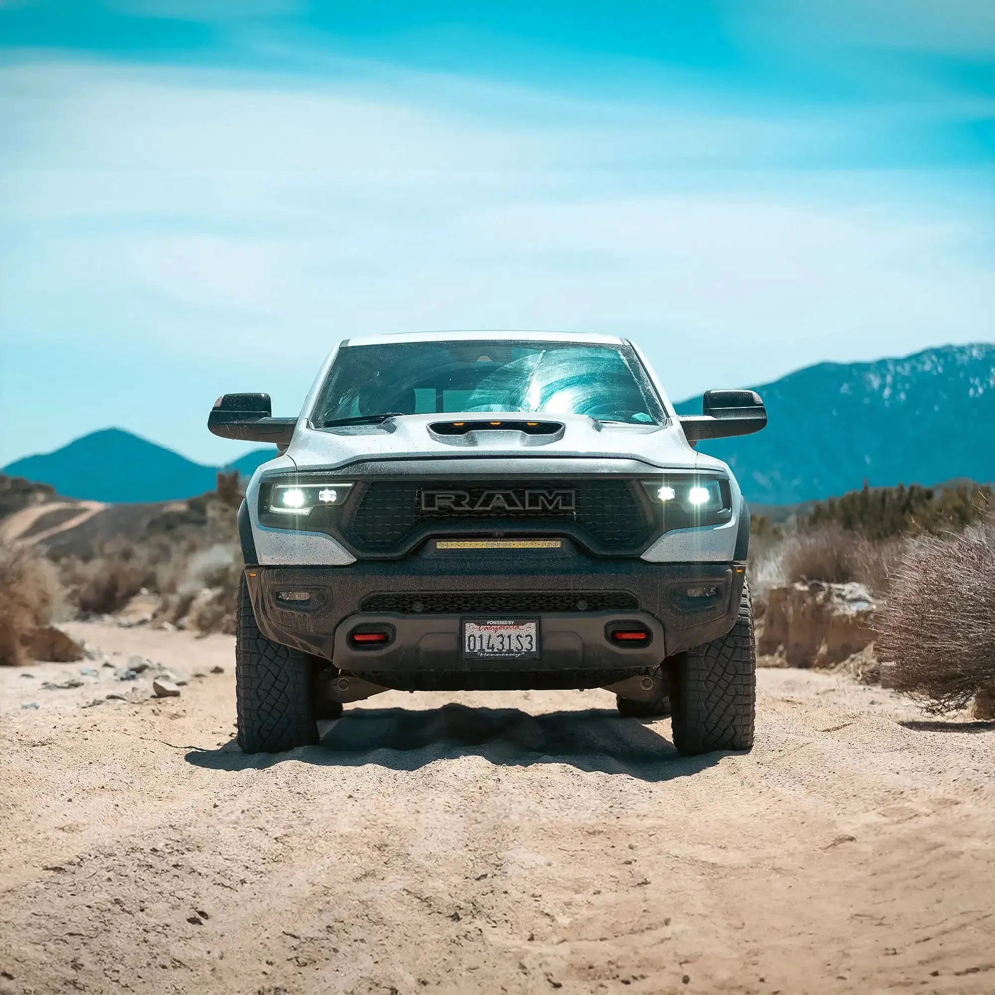 Front Bumper Flush LED Light Bar For 2019-2025 RAM Rebel/TRX/RHO | 100W 12,000 Lumens