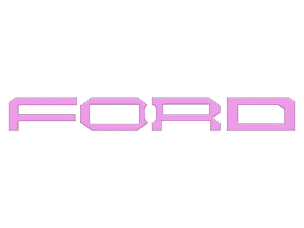Pink Ford lettering overlay for Ford Bronco grille letter overlays 2022-2024