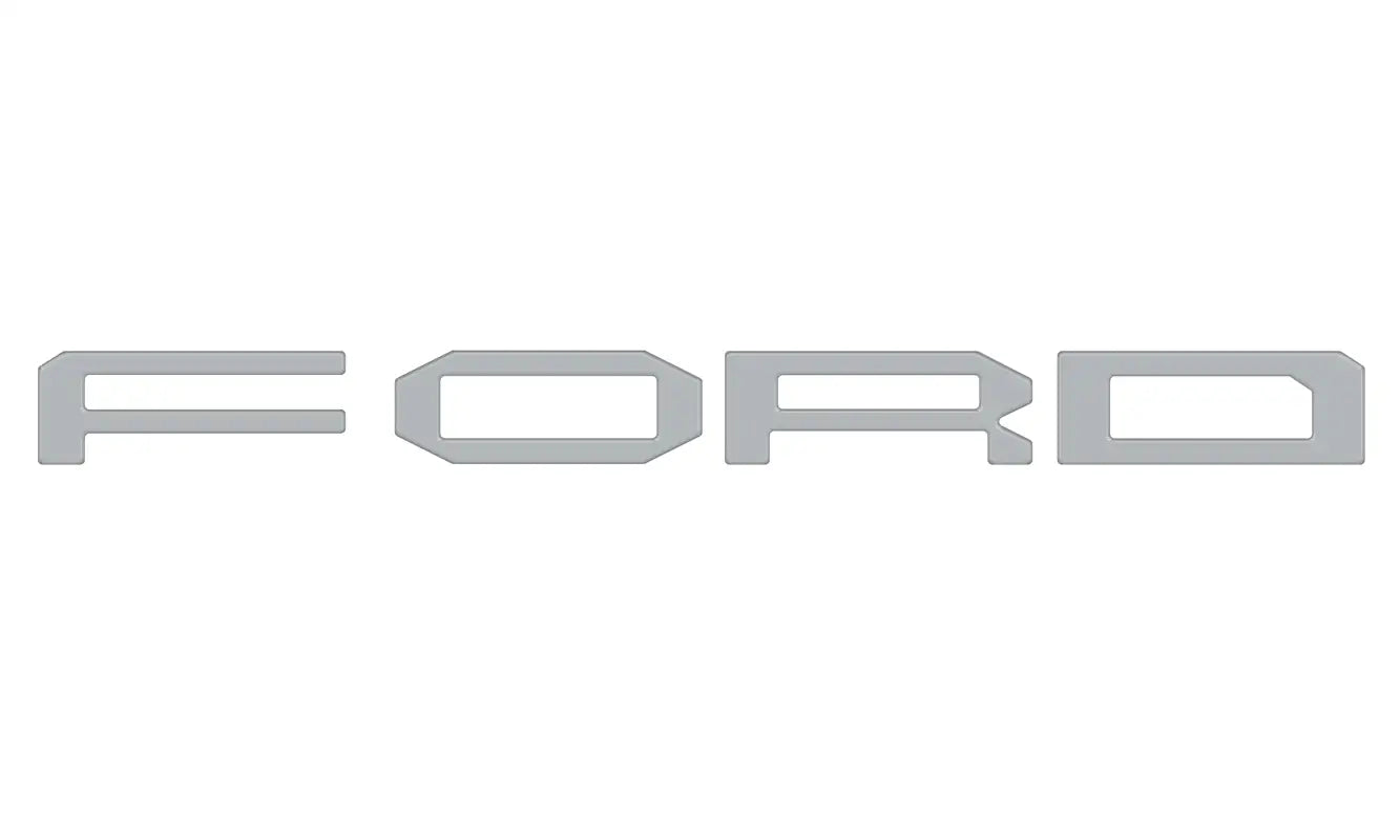 Raptor Front Grille Letters Fits 2021-2025 Ford F-150 Raptor - 2021-2023 / *OE Color - Avalanche Gray - Exterior