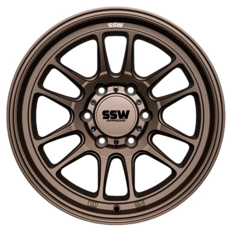 RAPTOR matte bronze wheel by SSW in 17x9 size with 6x139.7 PCD, featuring a multi-spoke design and SSW Off-Road branding on the center cap.