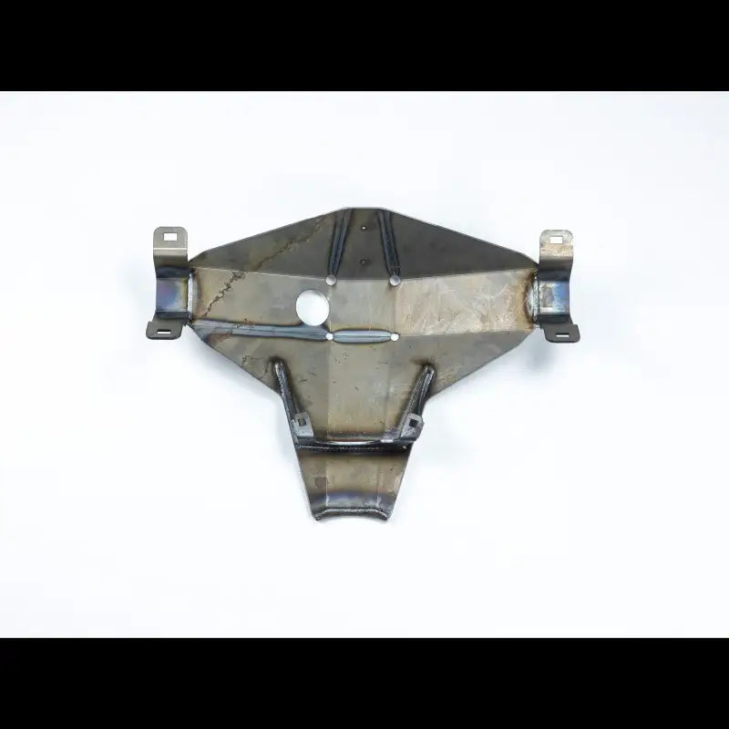 Rear view of Tacoma skid plate for 2016+ 3rd Gen models, showing mounting brackets and reinforced steel design.