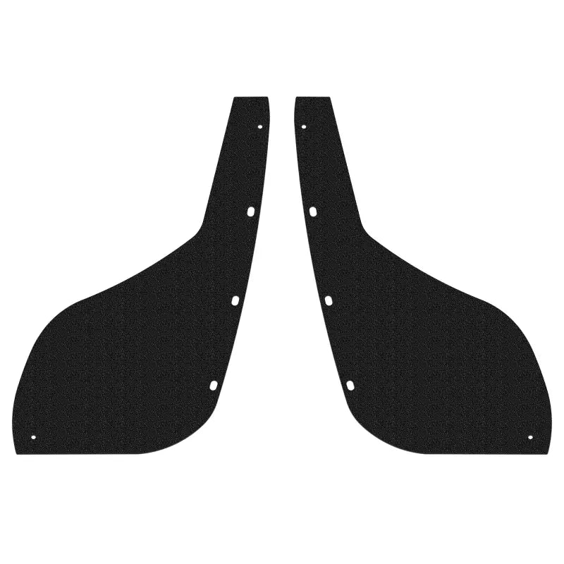 Set of rear mud flap delete panels for 2010-2024 Toyota 4Runner, featuring a sleek black finish without additional accents.