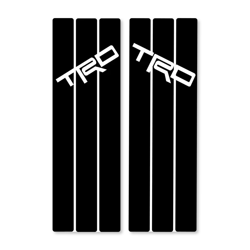 Black panels with white TRD logo and stripes on Rear Window Stripes using transfer paper