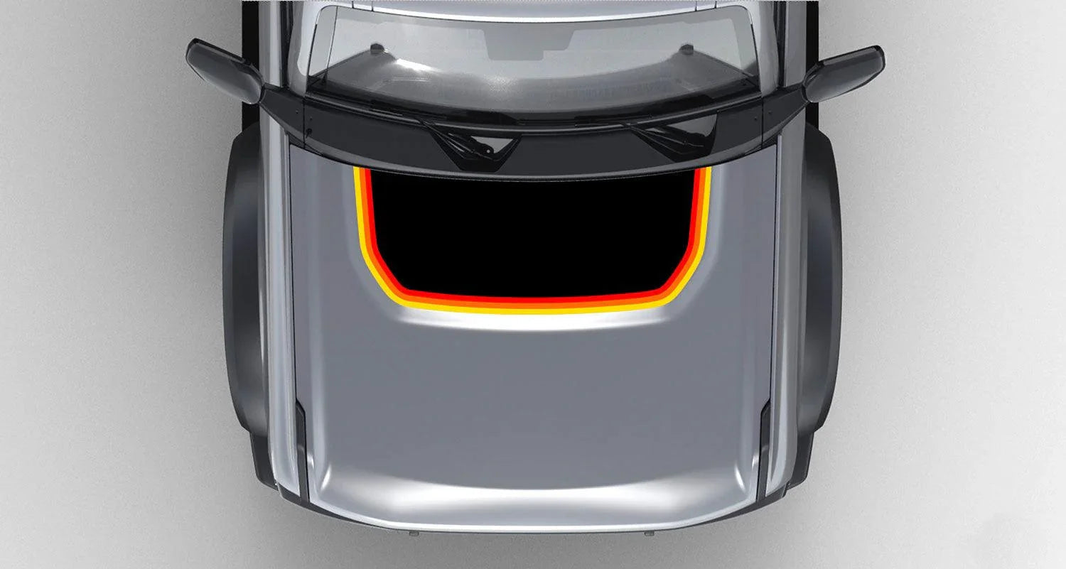 Retro Stripes Hood Overlay (Matte or Gloss) For 2021+ Bronco