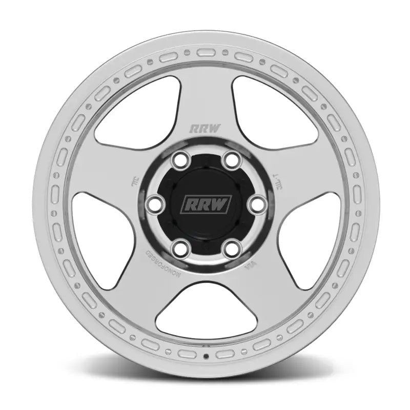 Silver and black off-road wheel from RG4-H Hybrid MonoForged Series with embossed ABS finish