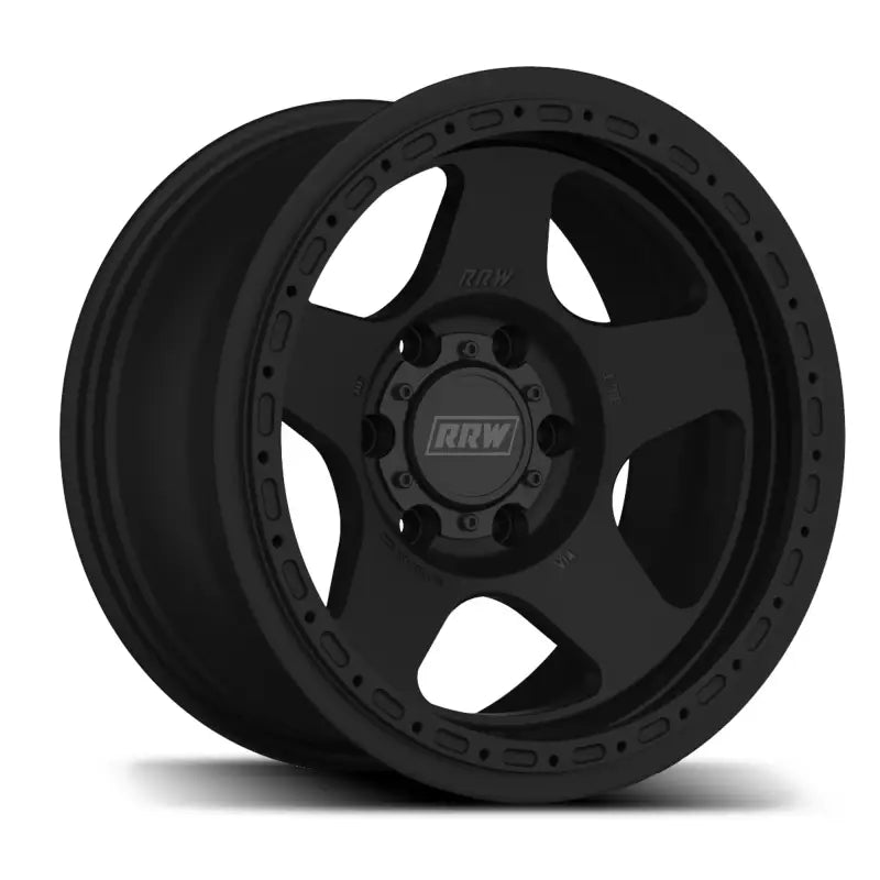 Matte black five-spoke wheel from RG4-H Hybrid MonoForged Series with embossed ABS
