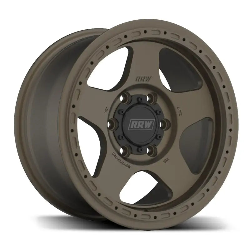 Bronze-colored off-road wheel from RG4-H Hybrid MonoForged Series with embossed ABS and lug nuts