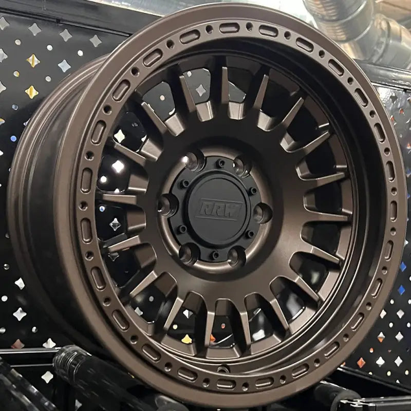 Bronze-colored monoforged series wheel with embossed ABS and lug nuts for RG7-H Hybrid MonoForged Wheel