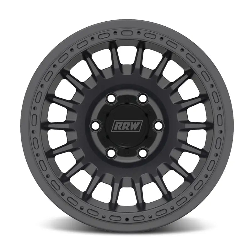 Matte black off-road wheel from RG7-H Hybrid MonoForged Series with embossed ABS finish