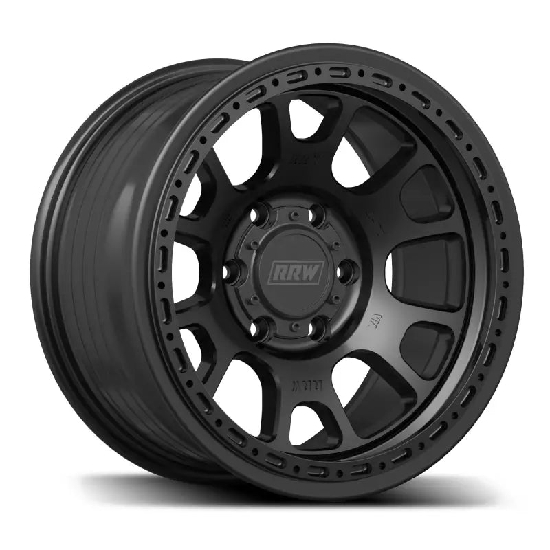 Matte black off-road wheel from RR5-H FLOW FORM Hybrid Beadlock with enhanced braking performance