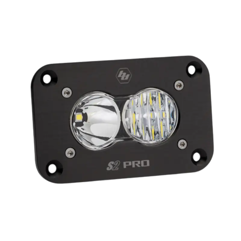 Black rectangular LED light on S2 Pro Flush Mount Pro LED Light for modern illumination