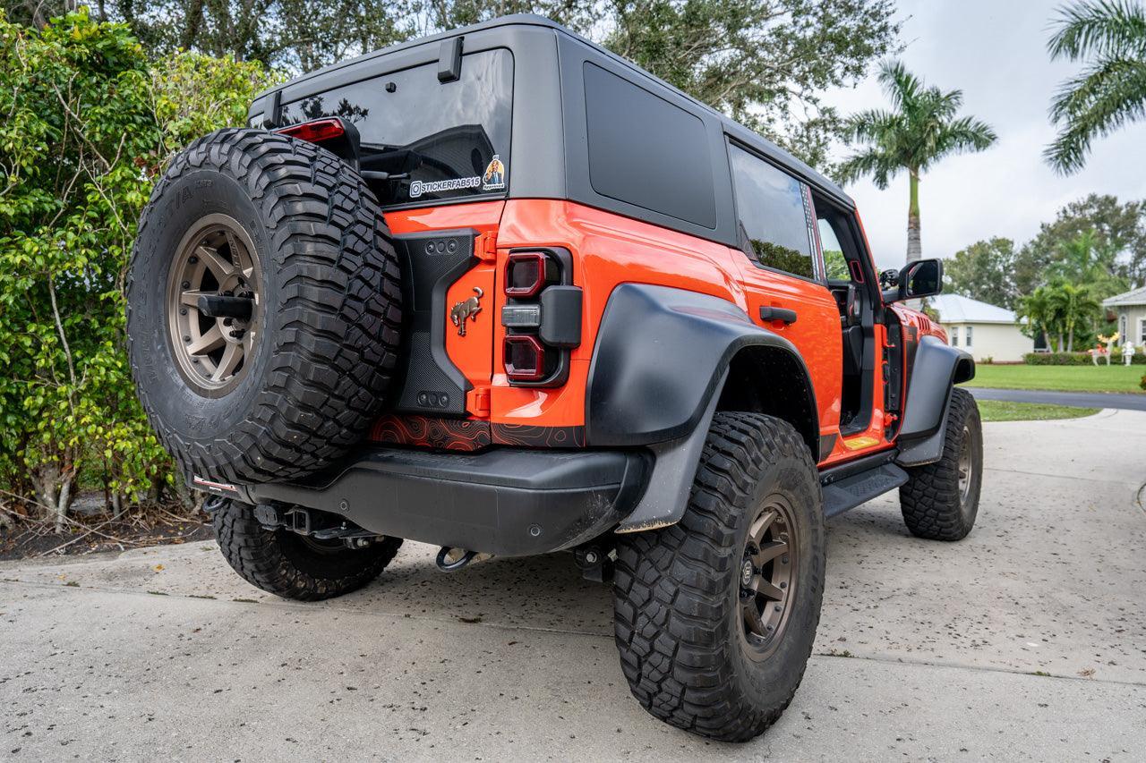 Safari Topo Lower Rear Tailgate Overlays For 2021+ Bronco