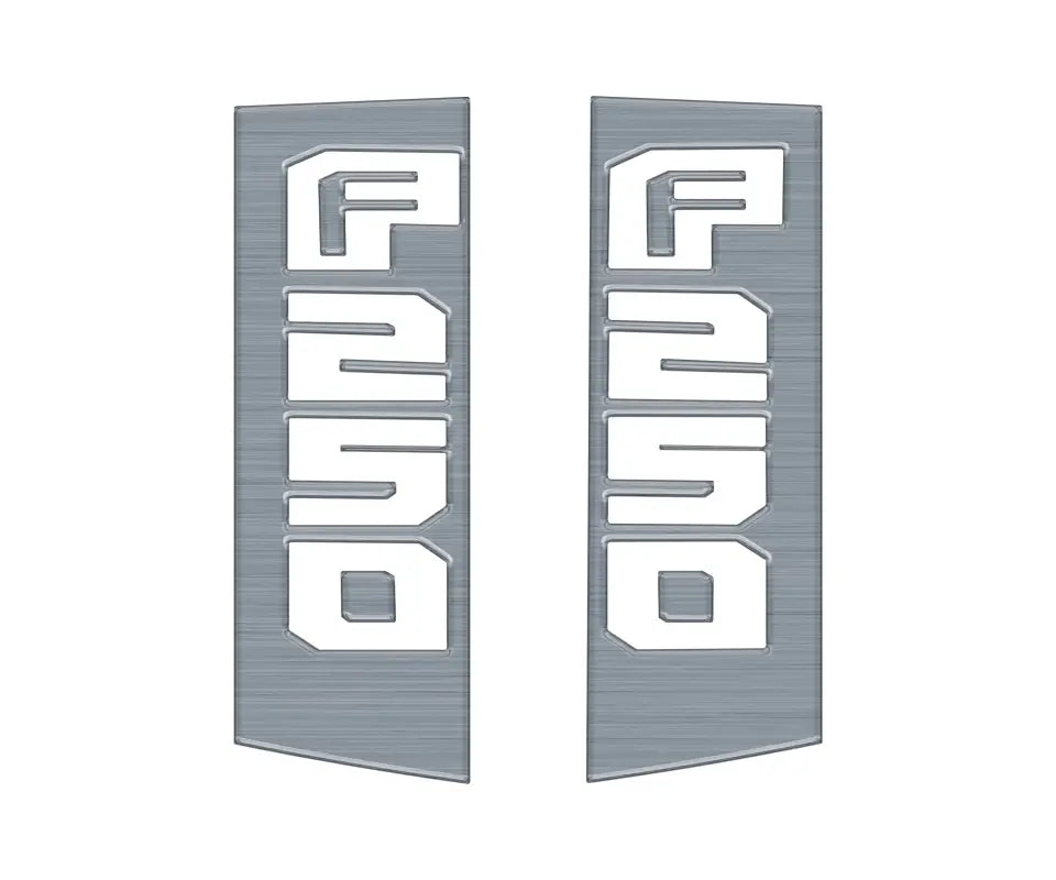 Gray F250 emblems for Ford Super Duty Side Emblem Accent Trim 2017-2022