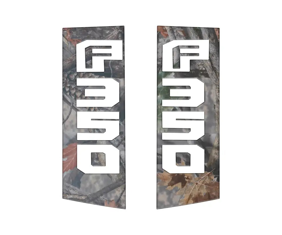 Camouflage F350 decals for Ford Super Duty side emblem accent trim 2017-2022
