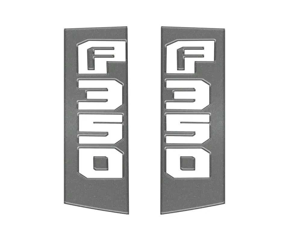 Gray F350 Side Emblem Accent Trim for Ford Super Duty 2017-2022