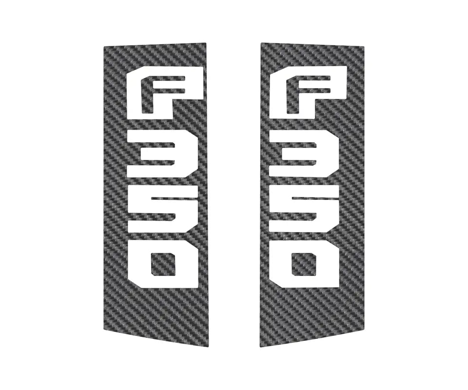 Carbon fiber F350 decals for Ford Super Duty side emblem accent trim