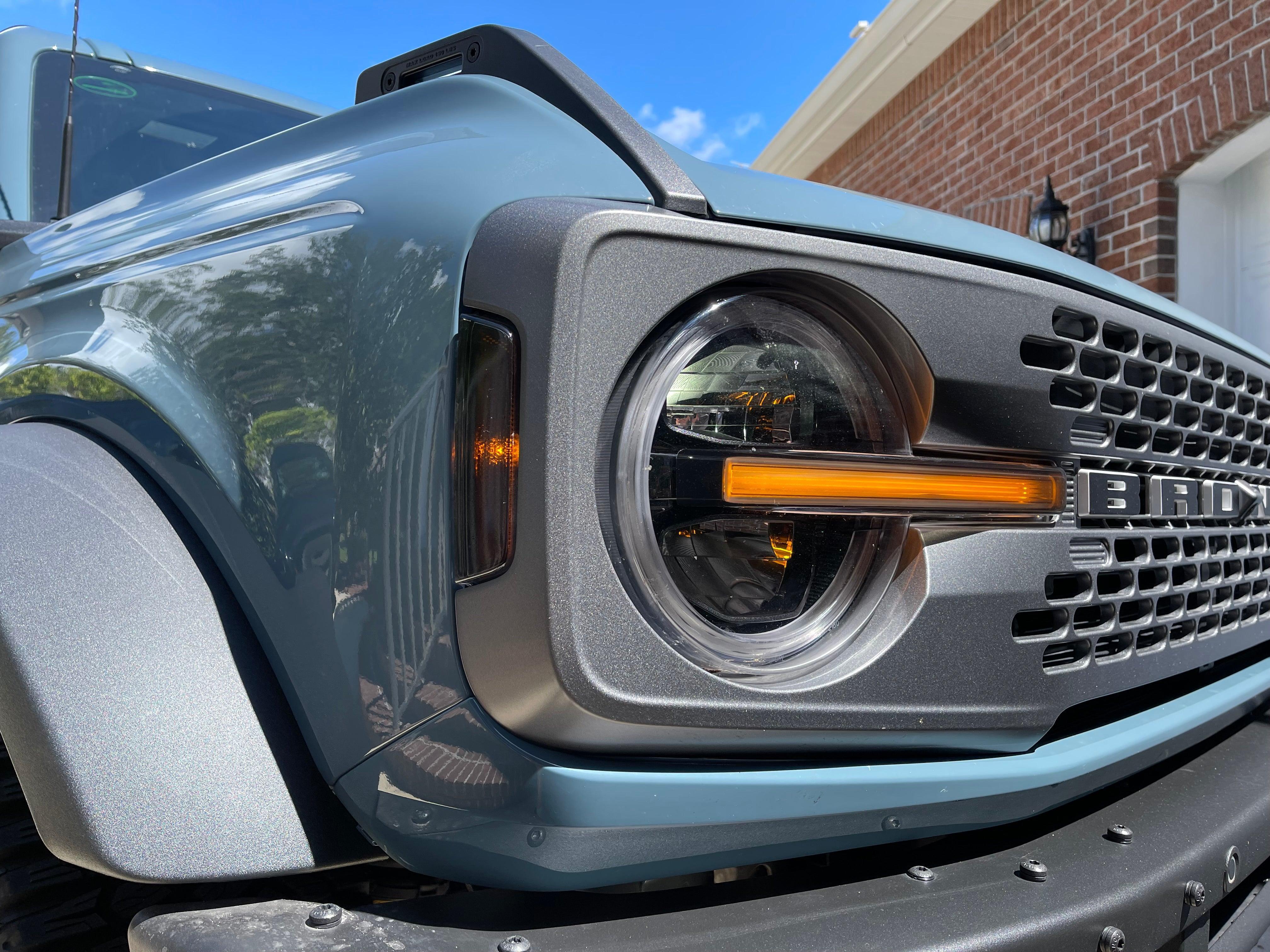 Smoked Sidemarker Overlays (Front and Rear) For 2021+ Bronco (w/ LED Taillights)