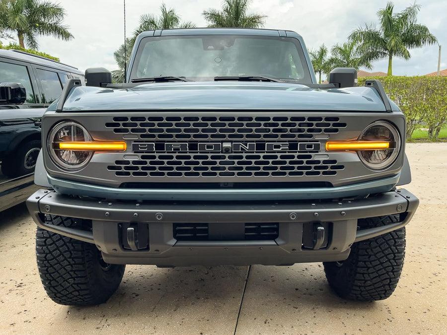 Smoked Signature DRL Bar Overlays For 2021+ Bronco (Signature Headlights)