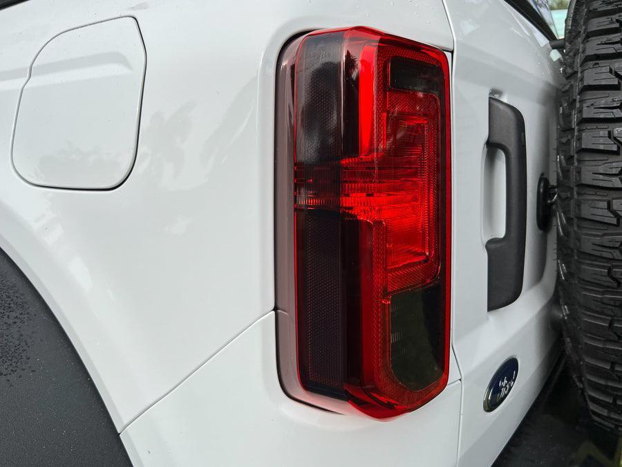 Standard Smoked Sidemarker Overlays (Front and Rear) For 2021+ Bronco (w/ Halogen Taillights)