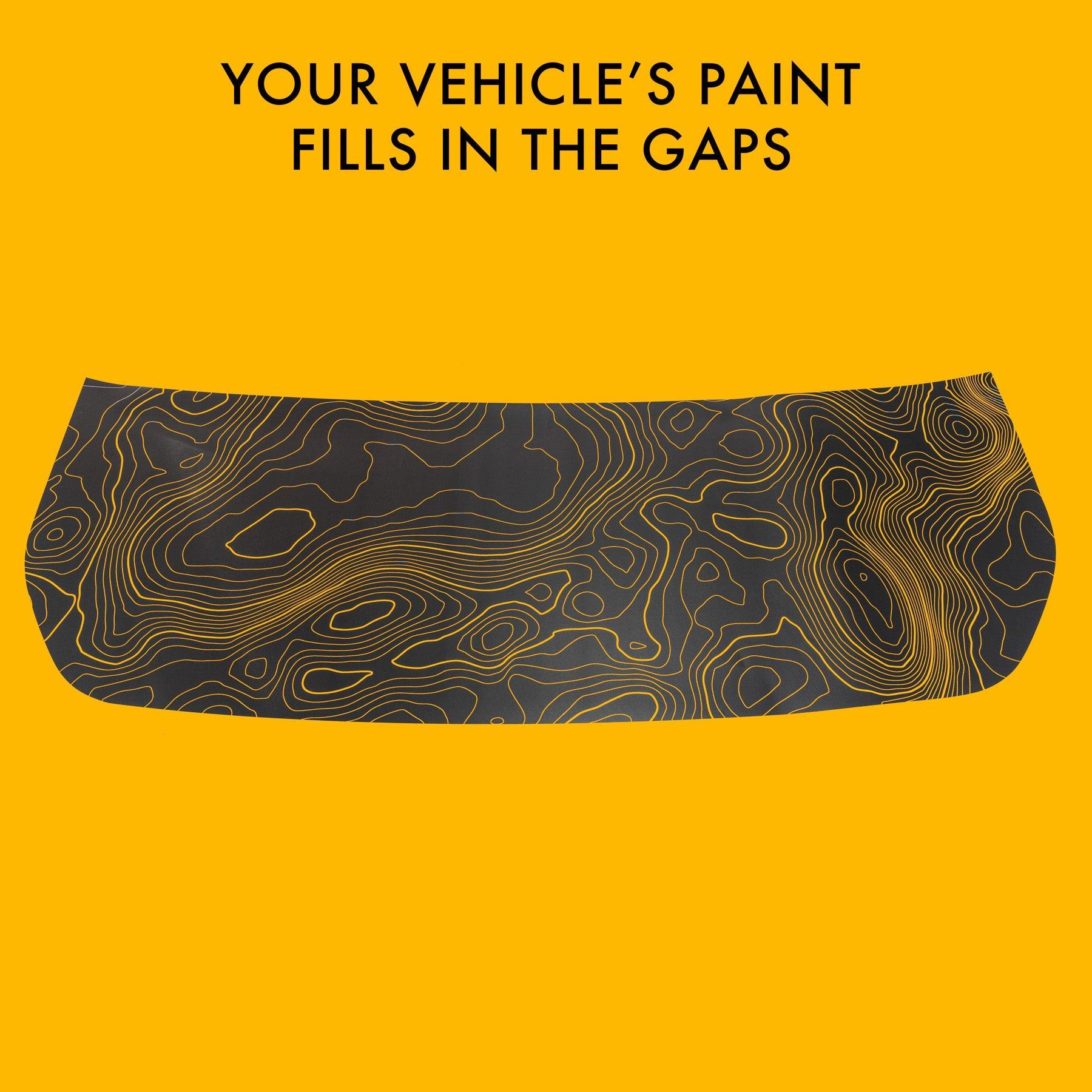 Stealth Topographic Map Hood Overlay (Printed Series) For 2021+ Bronco