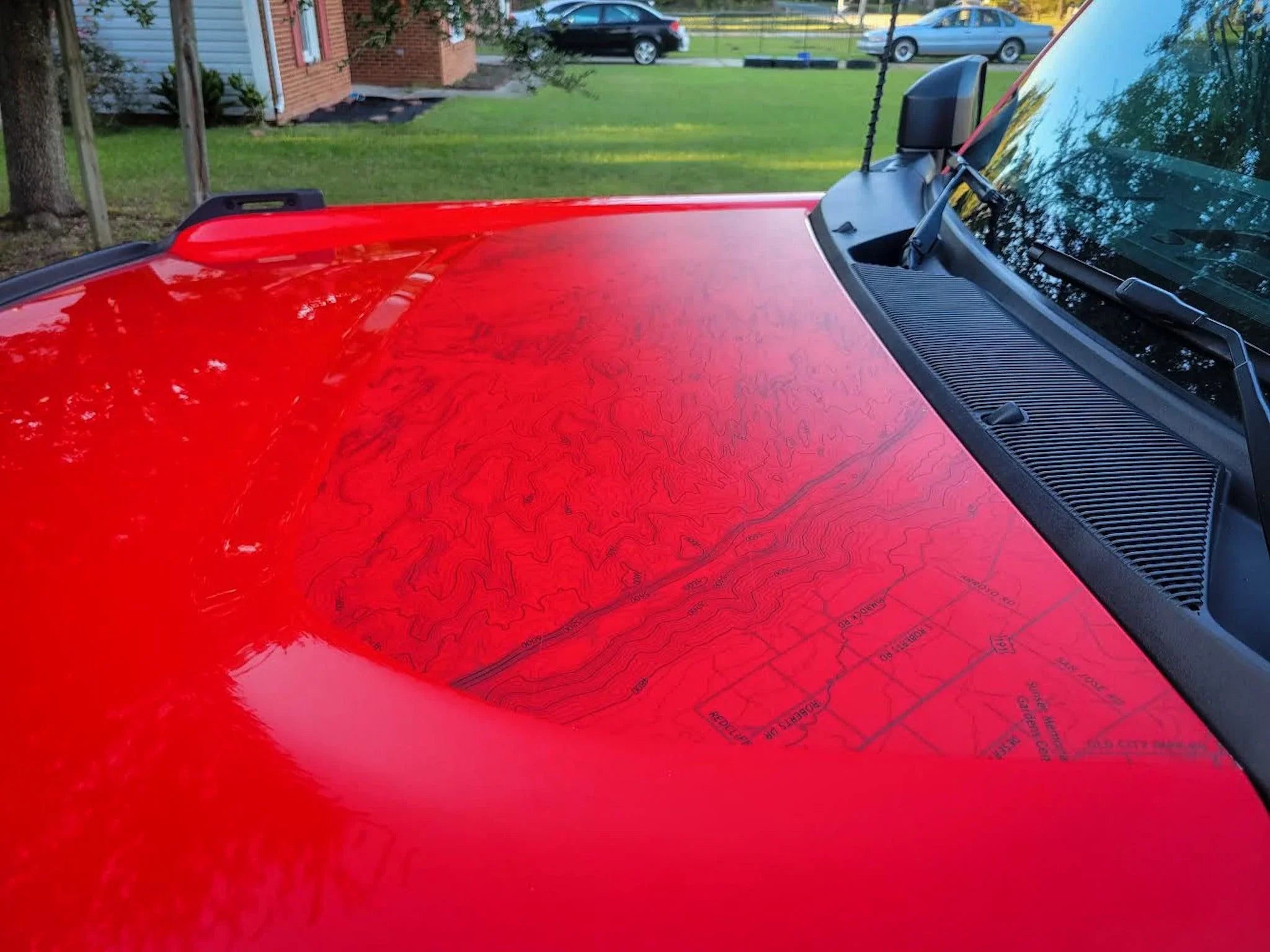 Stealth Clear Moab Topographic Map Hood Overlay For 2021+ Bronco