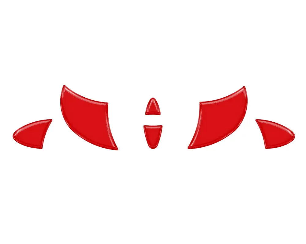 Red steering wheel emblem inserts designed for 2015-2024 Toyota Tundra and 2023-2024 Toyota Sequoia. Sleek and durable vehicle decor.