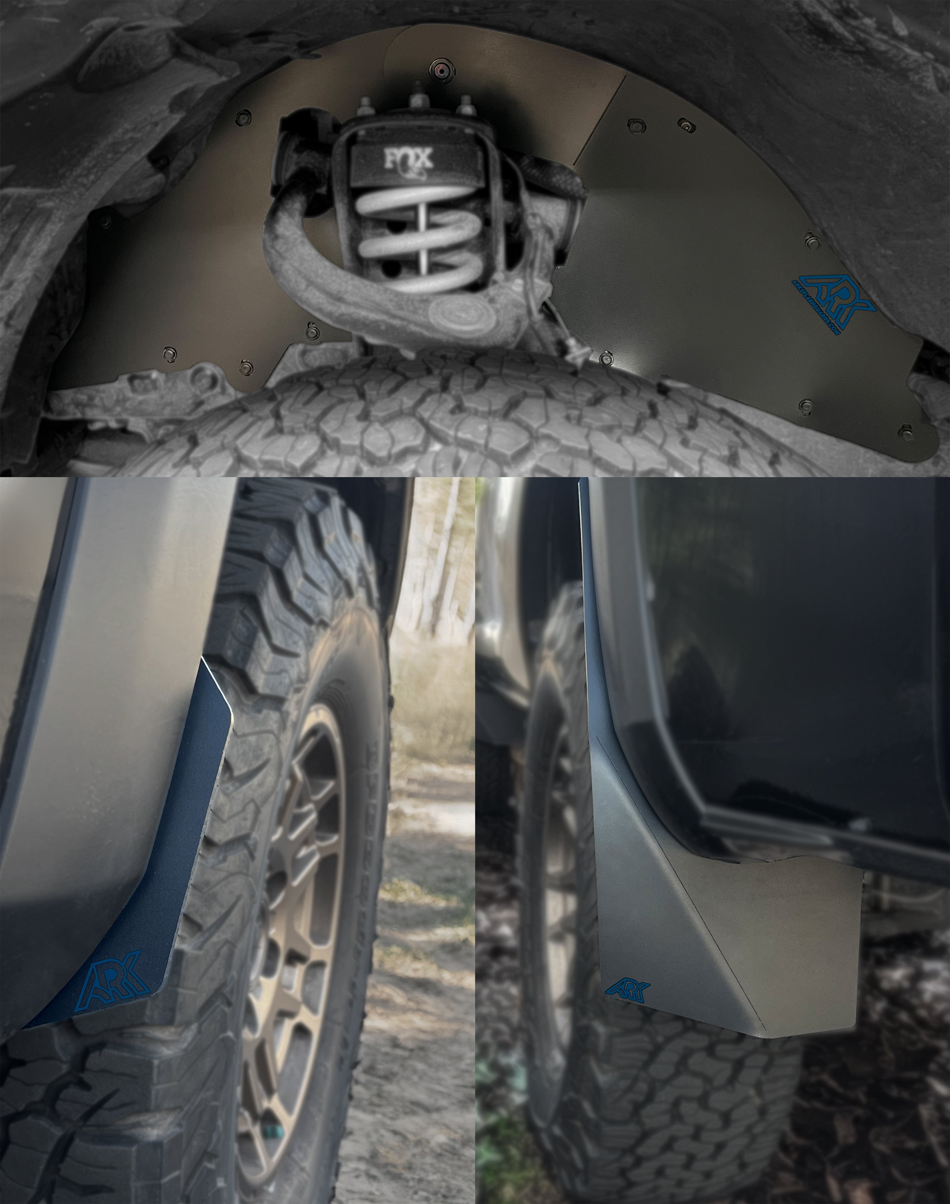 TriXpoly Splash Guards & Mudflap Micros For 2016-2023 Toyota Tacoma