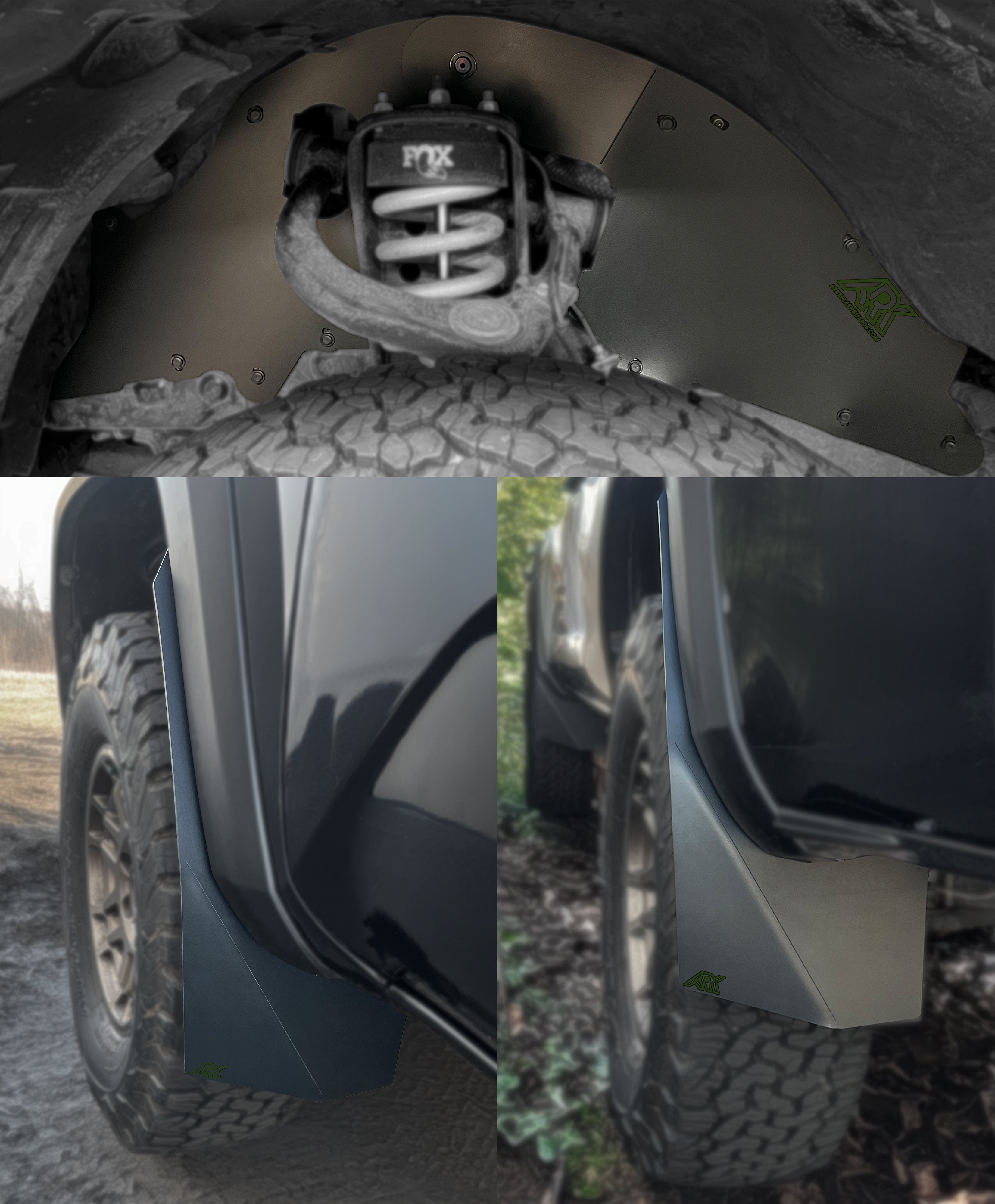 TriXpoly Splash Guards & Mudflap Micros For 2016-2023 Toyota Tacoma
