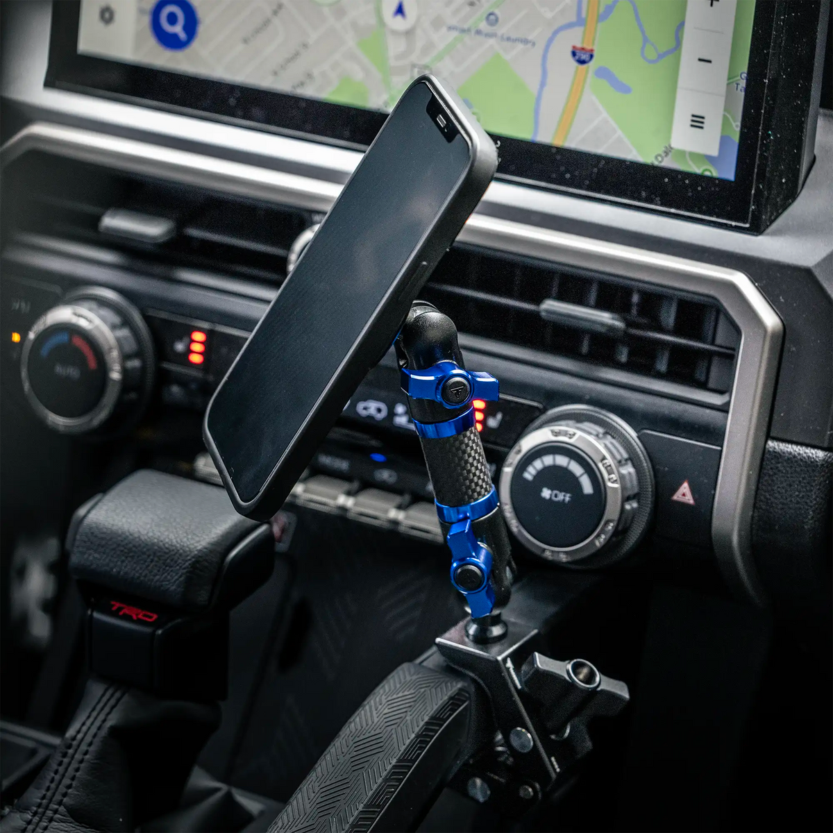 Mic Holder For 2024-2026 Toyota Tacoma & 2025-2026 Toyota 4Runner Passenger Side Grab Handle Mount with Midland Magnetic CB Radio Mic Holder