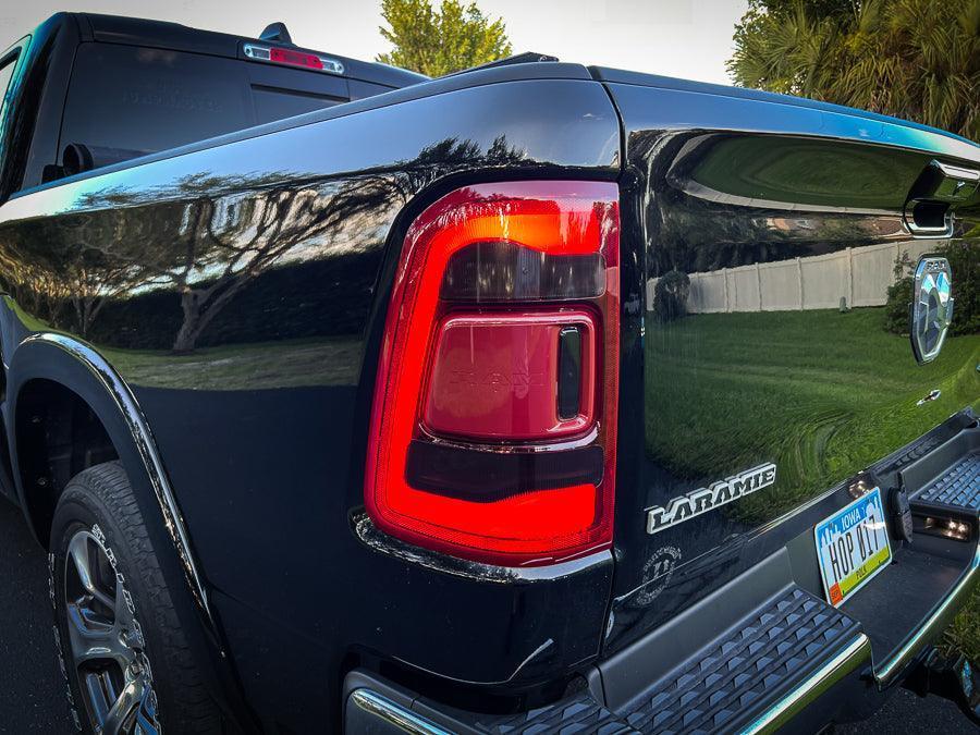 Tail Light Overlays For 2019-2022 RAM 1500 (w/ Blind Spot and Cross Path Detection)