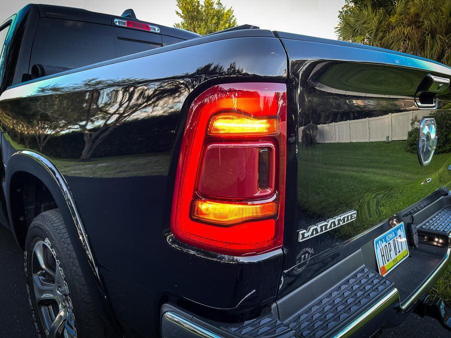 Tail Light Overlays For 2019-2022 RAM 1500 (w/ Blind Spot and Cross Path Detection)