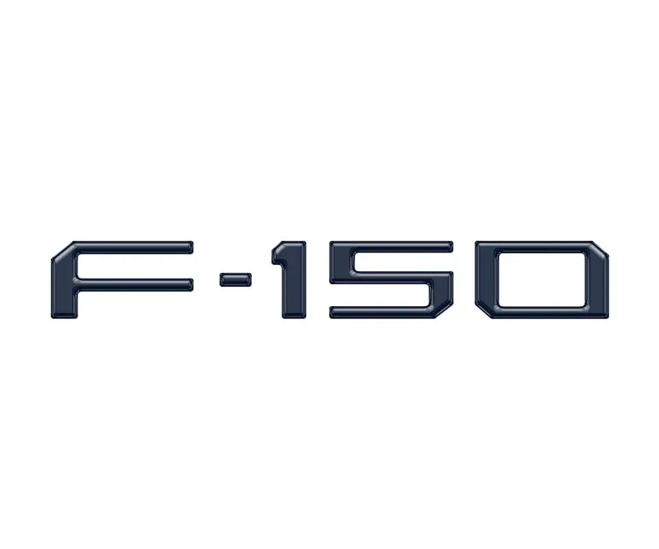Dark blue F-150 emblem tailgate applique accent trim for 2021-2024 Ford F-150 Raptor