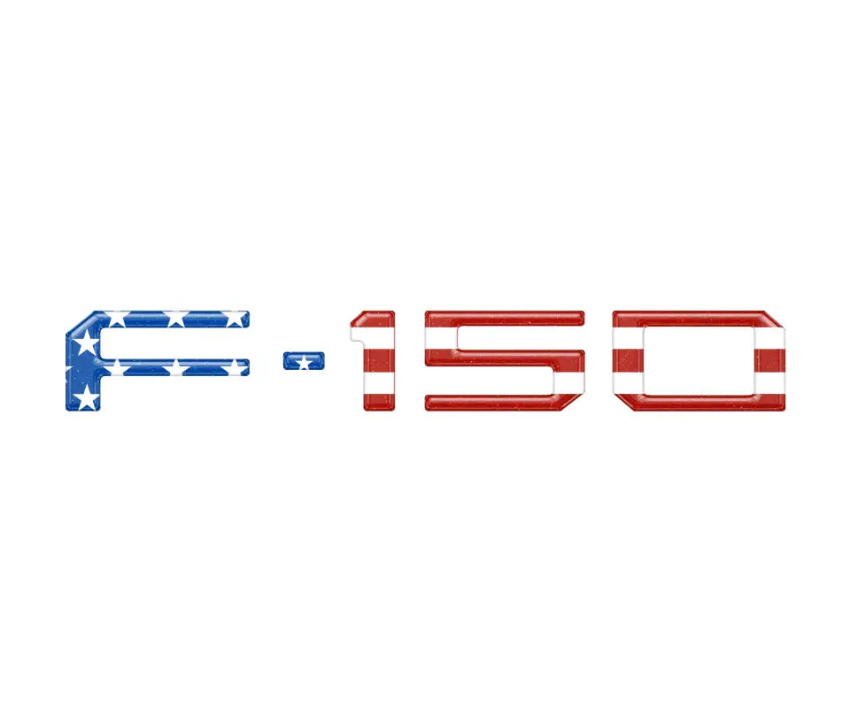 American flag-themed F-150 emblem tailgate applique for Ford F-150 Raptor/King Ranch/Platinum