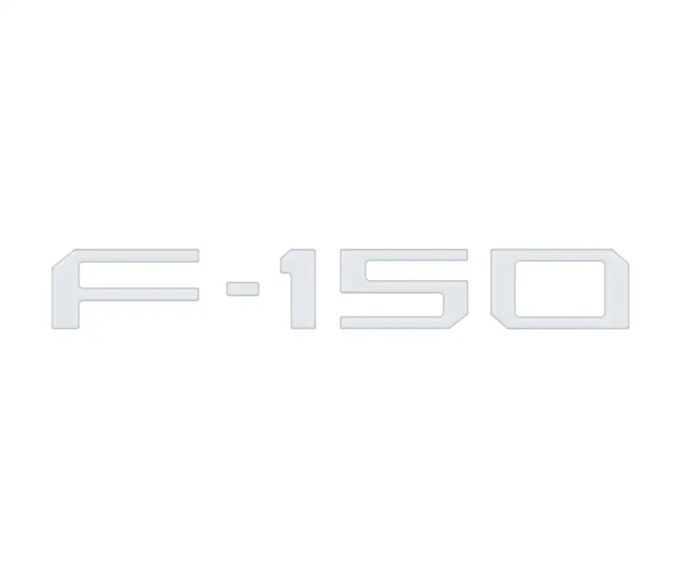 Silver F-150 emblem tailgate applique accent trim for 2021-2024 Ford F-150 Raptor