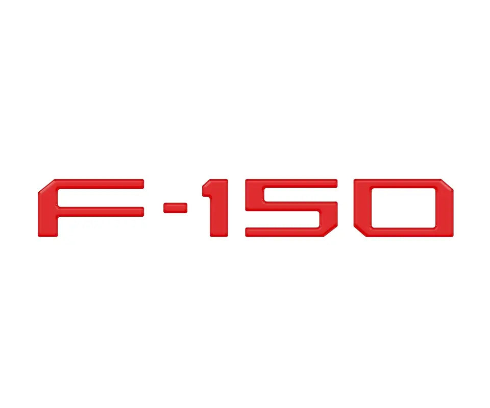 Red F-150 emblem tailgate applique accent trim for 2021-2024 Ford F-150 Raptor