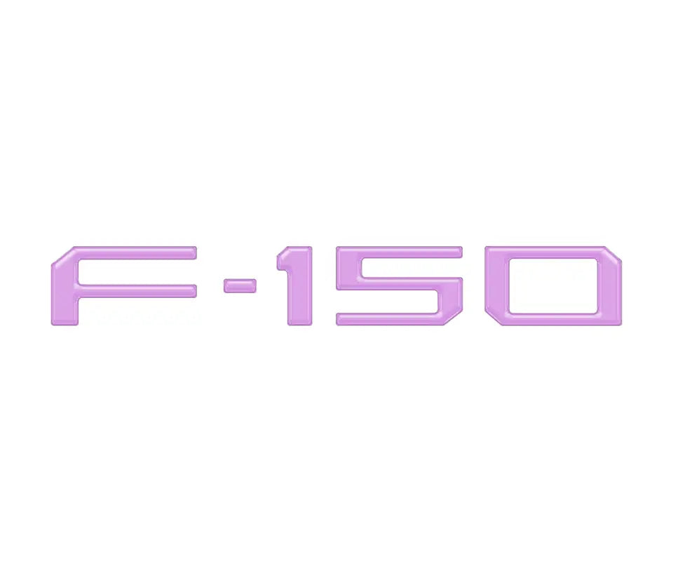 Lavender F-150 emblem tailgate applique for 2021-2024 Ford F-150 Raptor, King Ranch