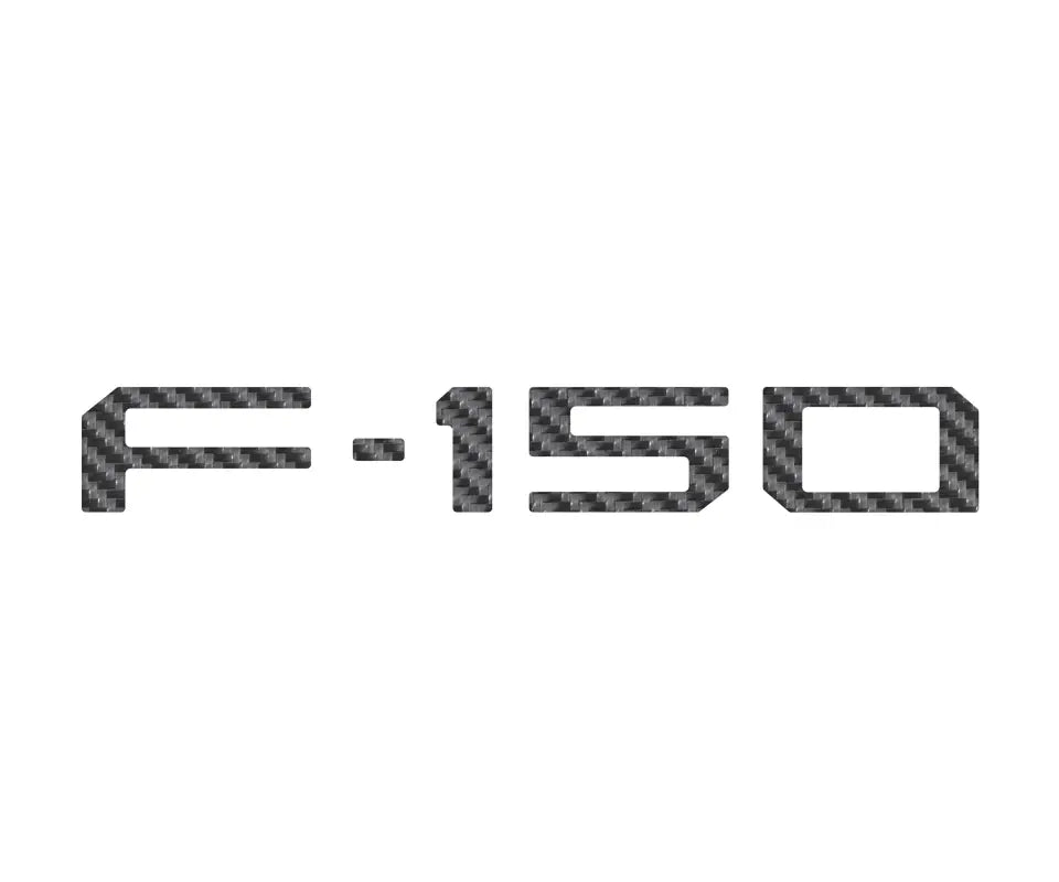 Tailgate Applique Emblem Accent Trim Fits 2021-2024 Ford F-150 Raptor/King Ranch/Platinum/Limited - Real Carbon
