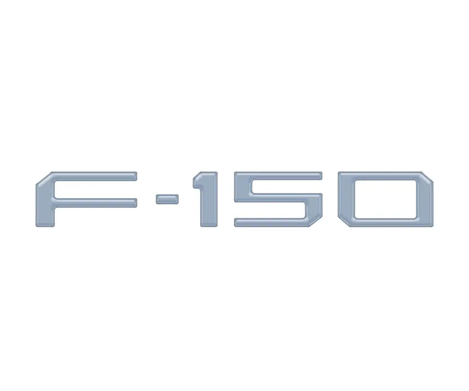 Silver F-150 emblem tailgate applique accent trim for 2021-2024 Ford F-150 Raptor