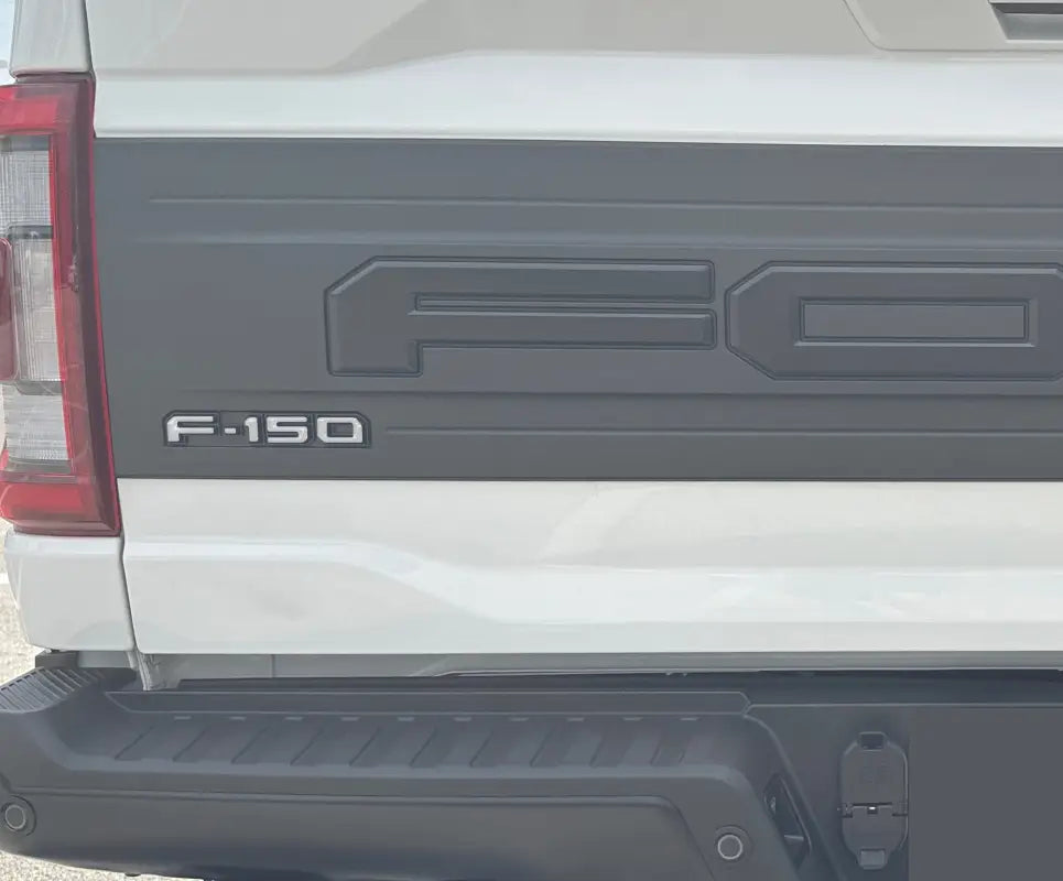 Ford F-150 tailgate applique emblem accent trim for Raptor, King Ranch, Platinum models