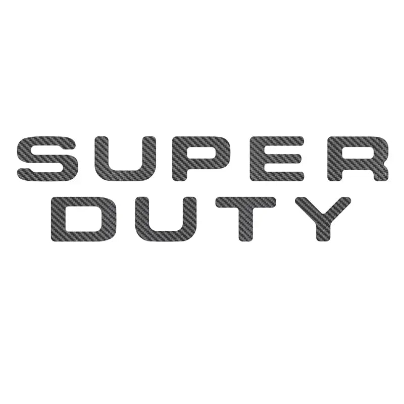 Super Duty tailgate letter inserts with carbon fiber texture for Ford Super Duty trucks