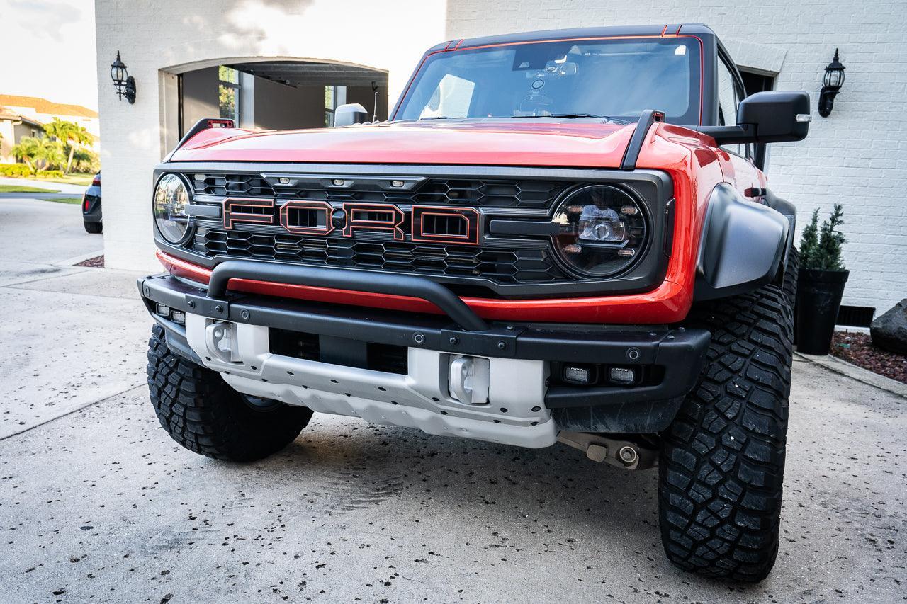 Topo Shortie Style Light Bar Overlays (Printed Series) For 2021+ Bronco (Standard Headlights)