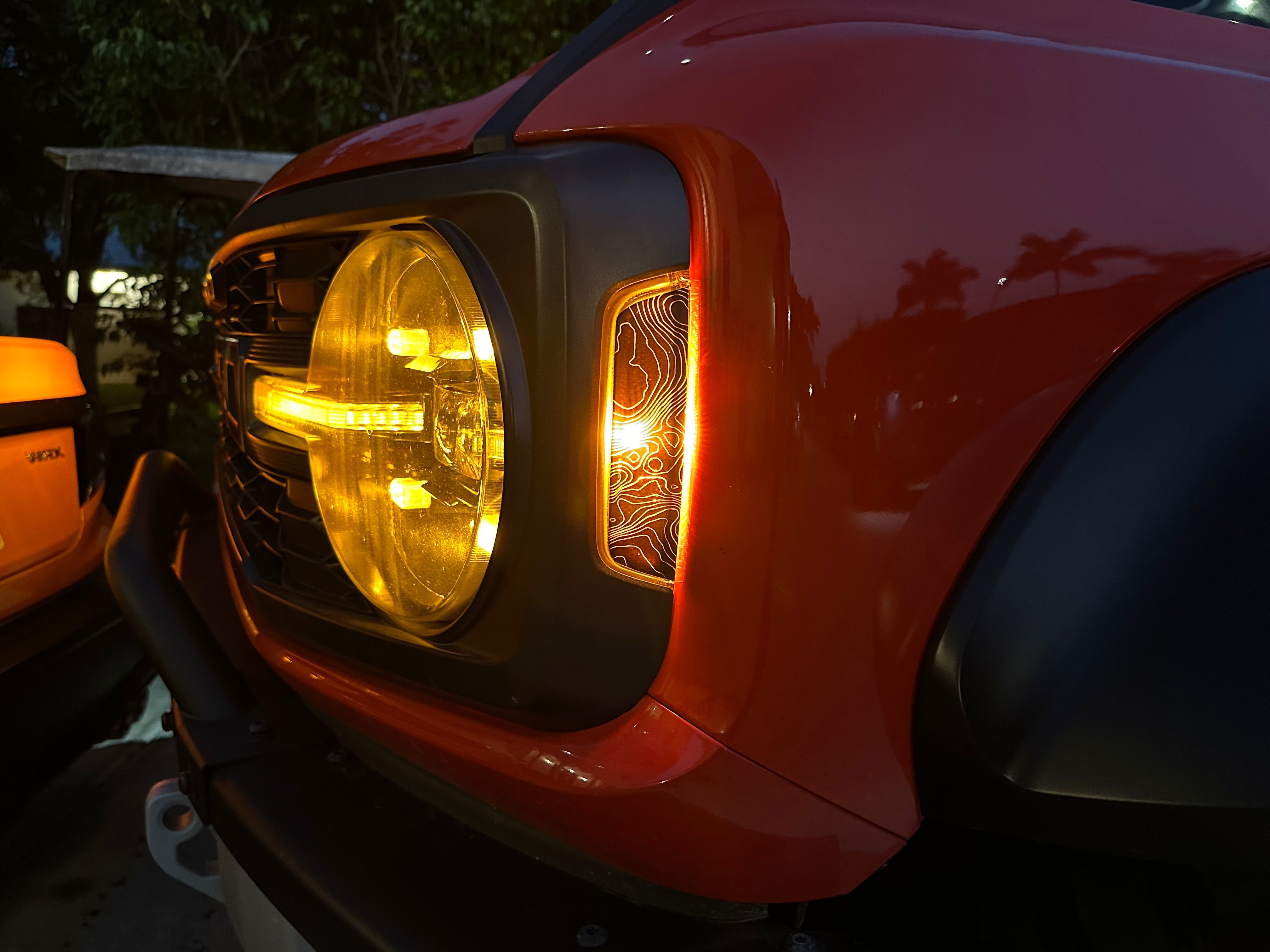 Topo Sidemarker Overlays (Front Only, Printed Series) For 2021+ Bronco (ALL)