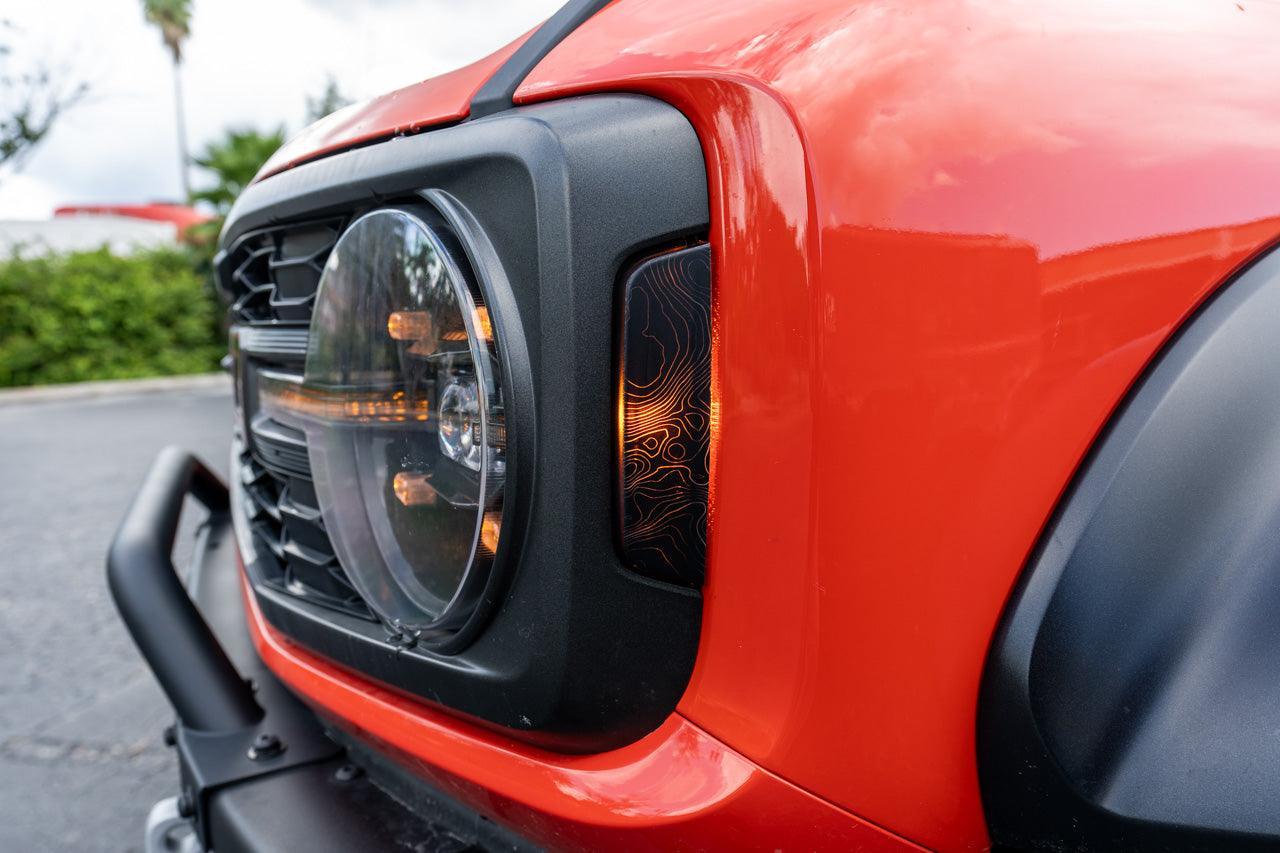 Topo Sidemarker Overlays (Front Only, Printed Series) For 2021+ Bronco (ALL)
