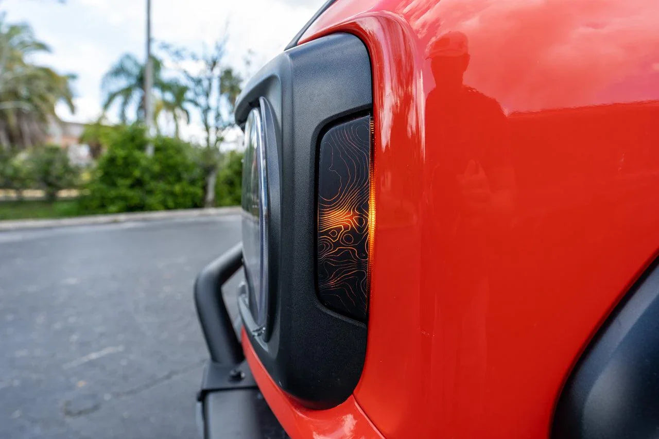 Topo Sidemarker Overlays (Front Only, Printed Series) For 2021+ Bronco (ALL)