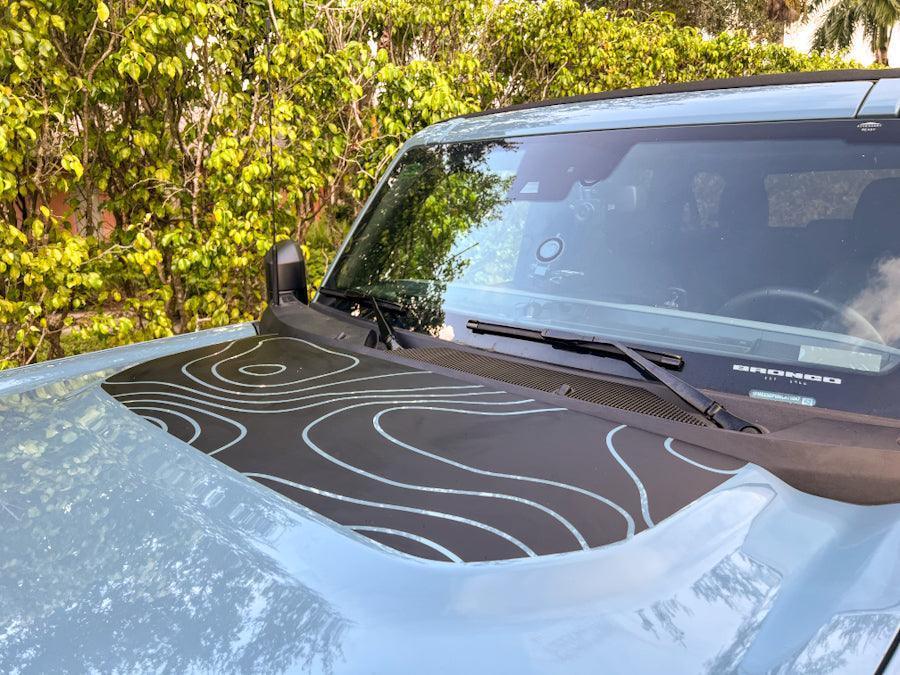 Topographic Map Hood Overlay For 2021+ Bronco