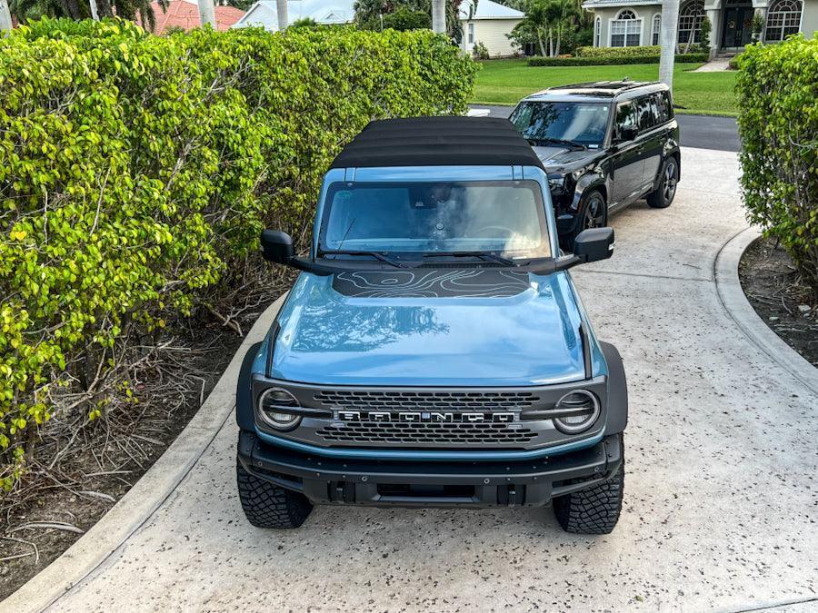Topographic Map Hood Overlay For 2021+ Bronco