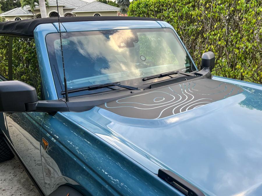 Topographic Map Hood Overlay For 2021+ Bronco