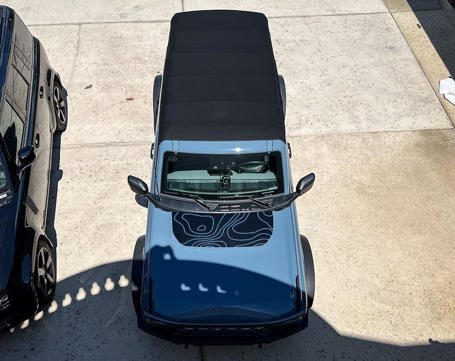 Topographic Map Hood Overlay For 2021+ Bronco