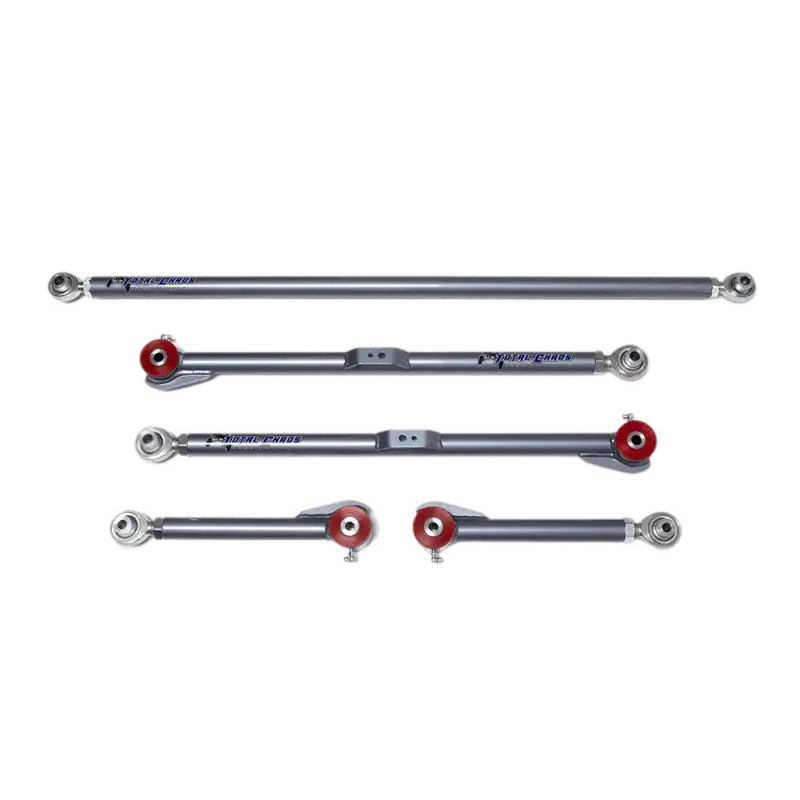 Total Chaos chromoly adjustable rear links for 4Runner, FJ Cruiser, GX 470/460. Features bolt-on design, heim joints, and enhanced suspension performance.